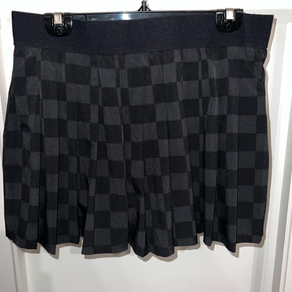 JoyLab Black Checkered Mini Skirt